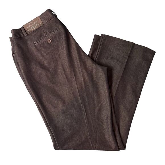 NWT Worthington Modern Fit Trouser Leg Pants Size 14W Dark Blue Stretch Comfort - Picture 2 of 12